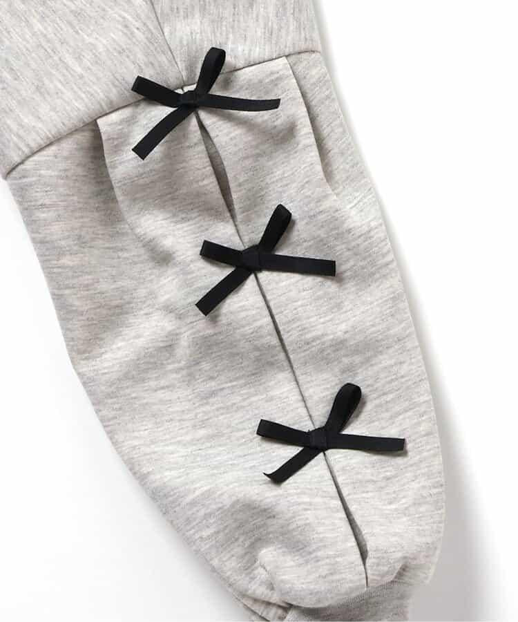 袖部蝴蝶結連衣裙