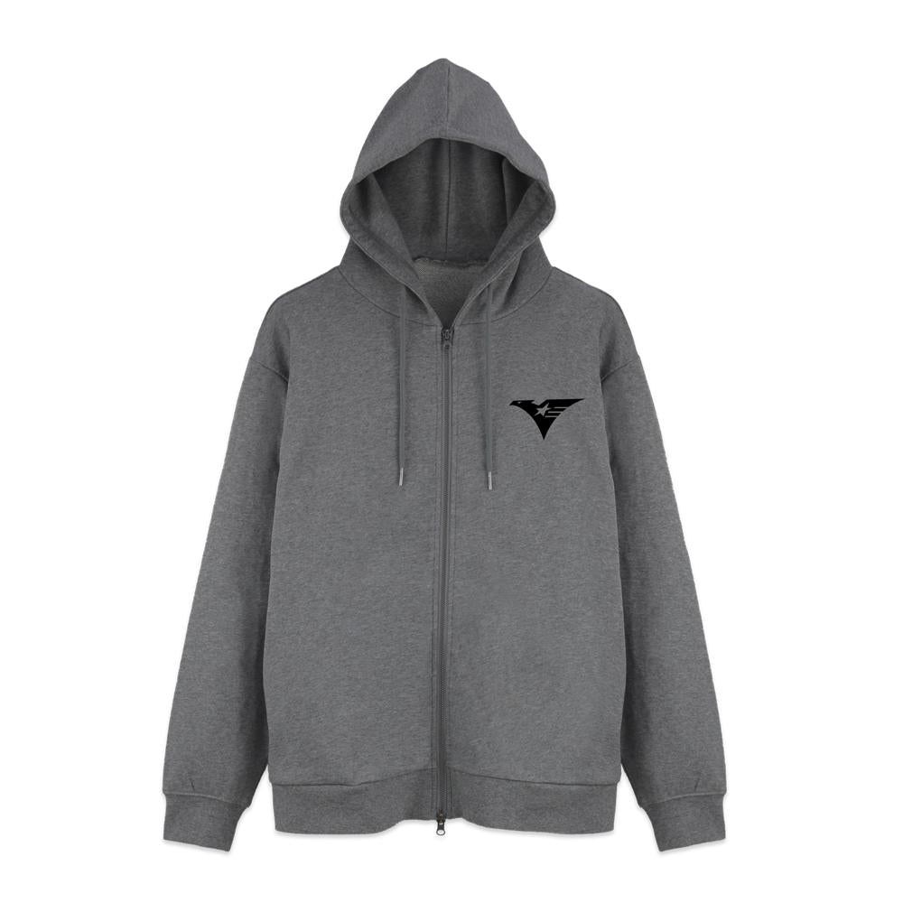 機動戦士Zガンダム（機動戰士Z高達） ティターンズ款 拉鍊連帽衛衣 Ver2.0 MIX GRAY XXLサイズ