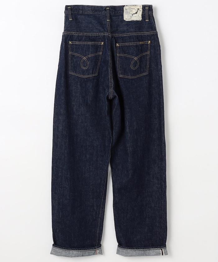 高腰 Selvedge Denim 直筒牛仔褲