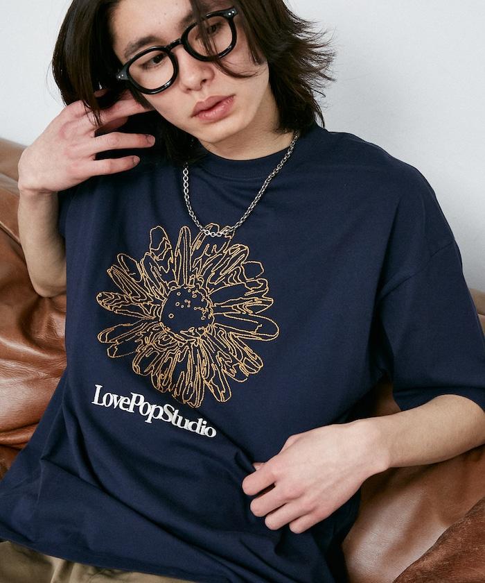 LOVE POP STUDIO 花卉刺繡T恤