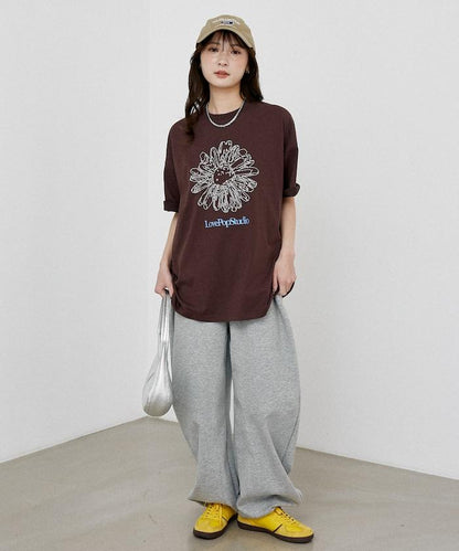 LOVE POP STUDIO 花卉刺繡T恤
