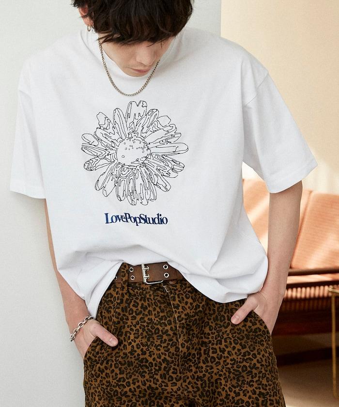 LOVE POP STUDIO 花卉刺繡T恤