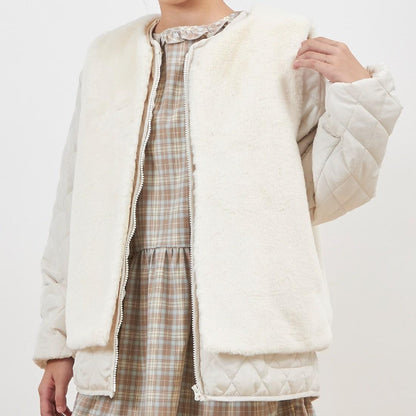 troislapins 絎縫夾克毛絨馬甲套裝