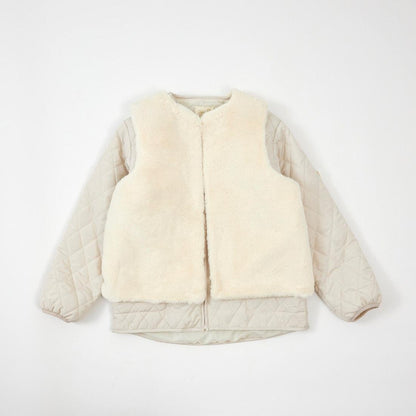 troislapins 絎縫夾克毛絨馬甲套裝