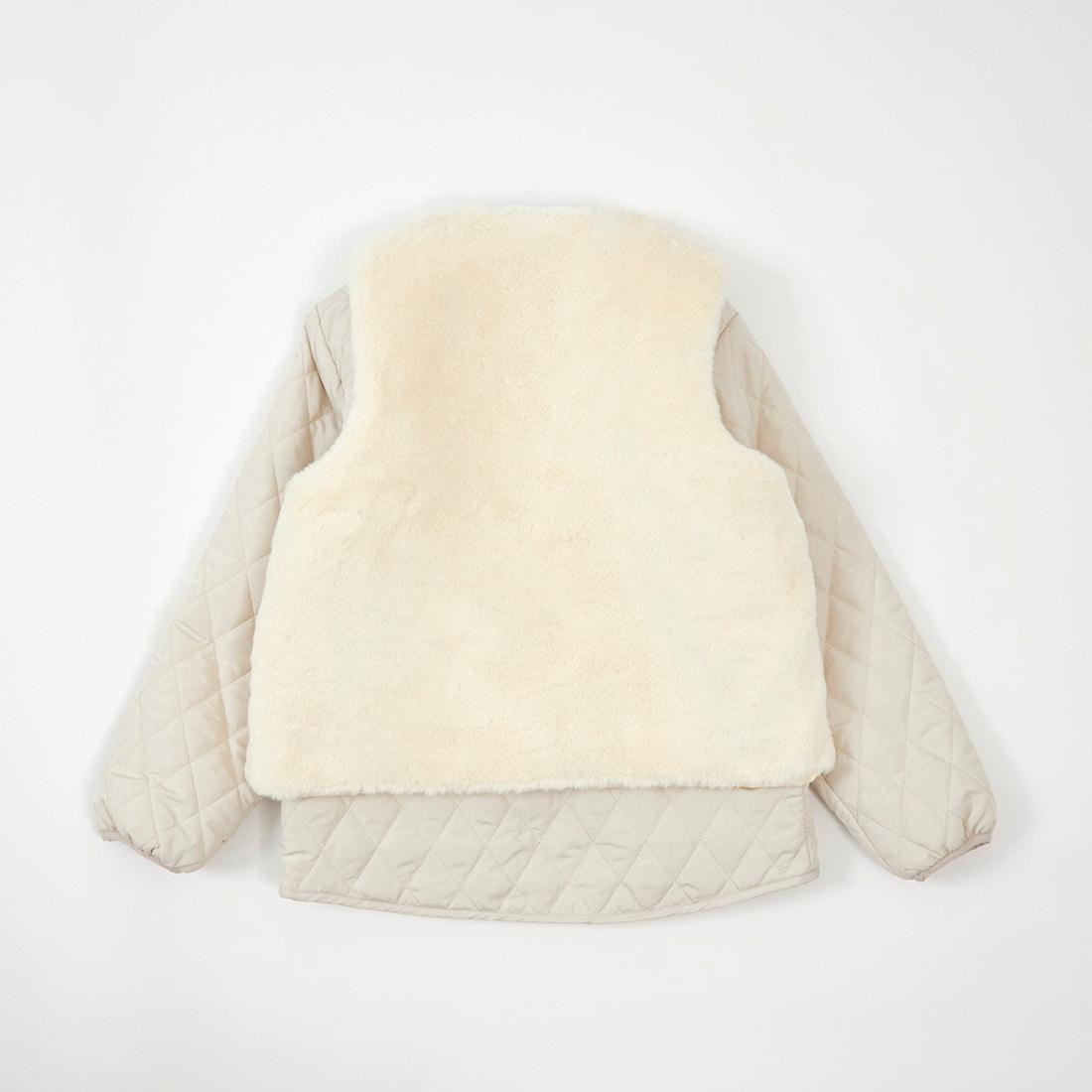 troislapins 絎縫夾克毛絨馬甲套裝