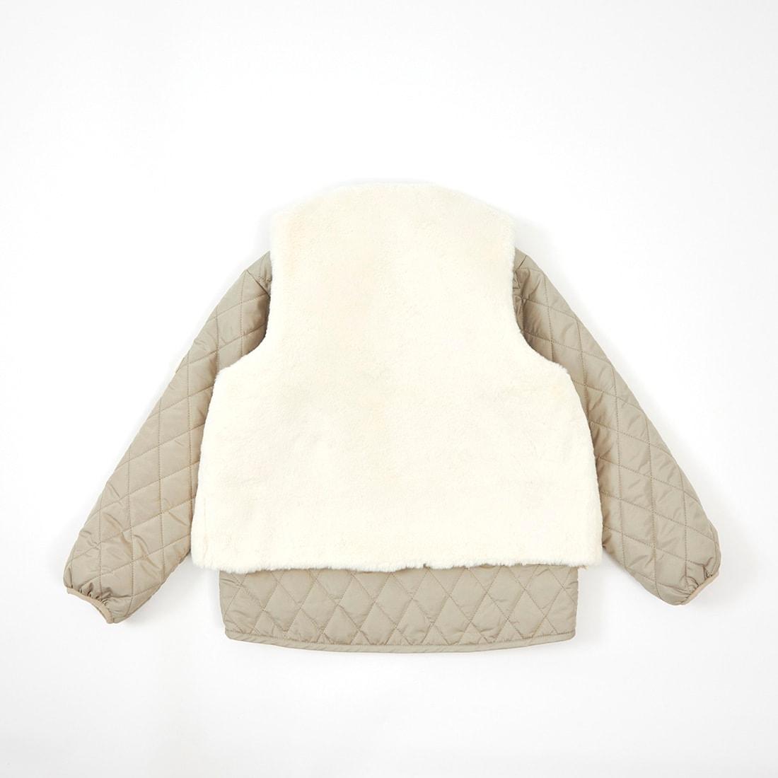 troislapins 絎縫夾克毛絨馬甲套裝