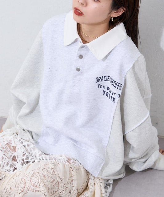 etsinta 拼接改造設計 衛衣Polo衫