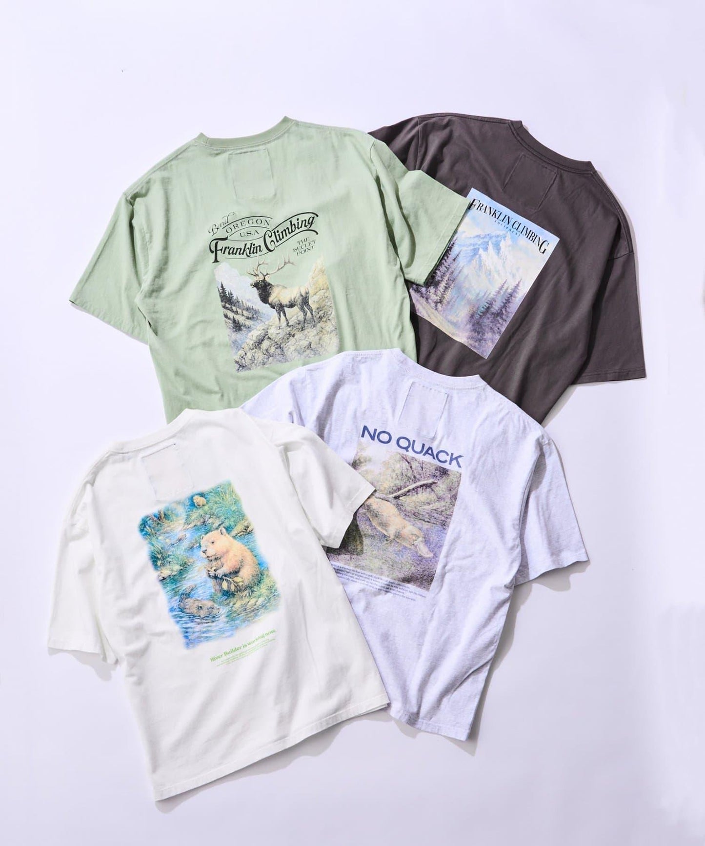 Franklin Climbing 復古圖案 T恤