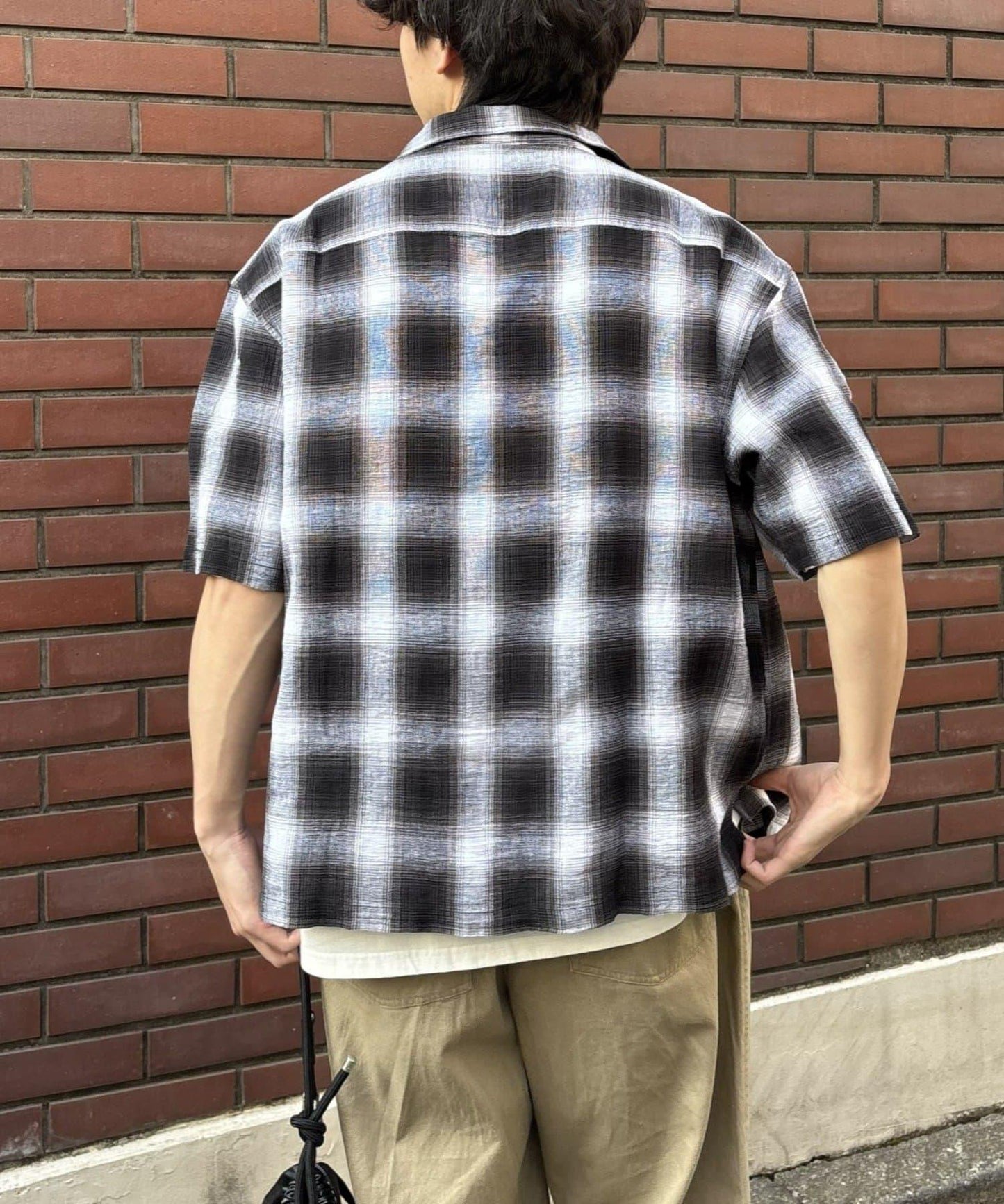 中性冰感科技亞麻開領襯衫