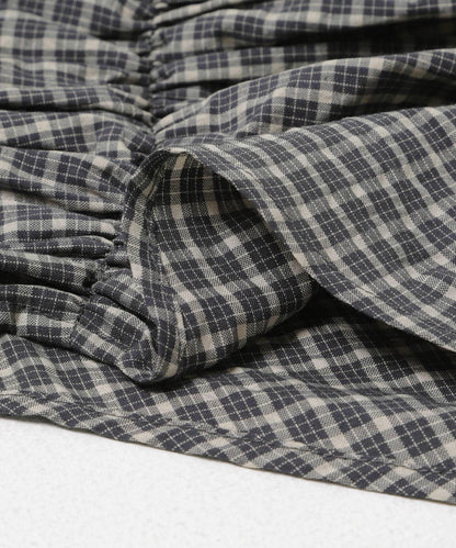 前褶皺短款襯衫