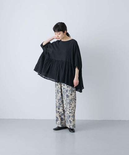 棉質褶皺抽褶設計襯衫