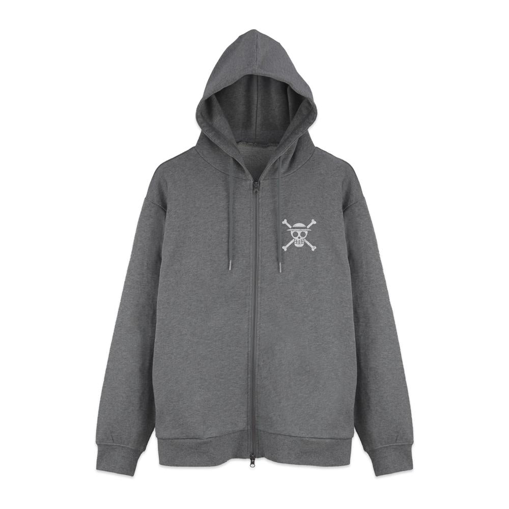 ワンピース（航海王） 麥わらの一味 拉鍊衛衣 MIX GRAY