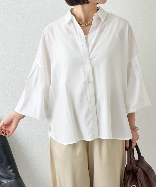 袖褶設計 蝙蝠袖 襯衫