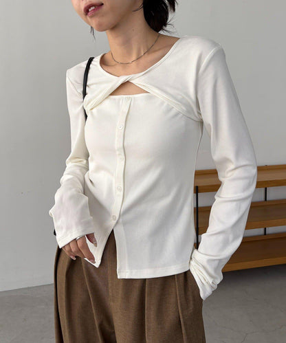 扭結領設計 T恤