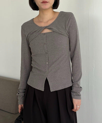 扭結領設計 T恤