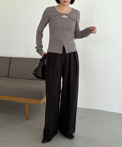 扭結領設計 T恤