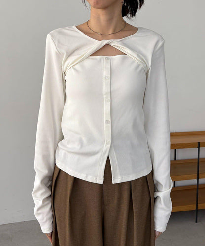 扭結領設計 T恤