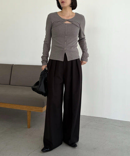 扭結領設計 T恤