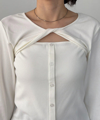 扭結領設計 T恤