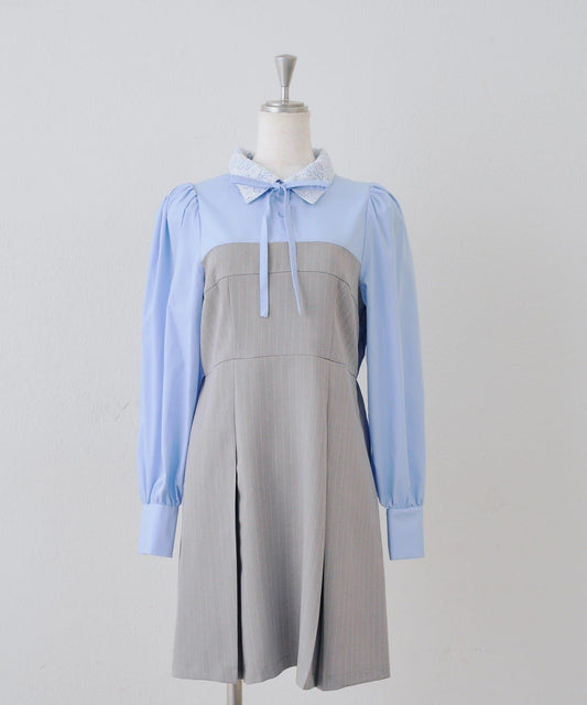 ANOTHER BRANCH 拼接設計 迷你連衣裙