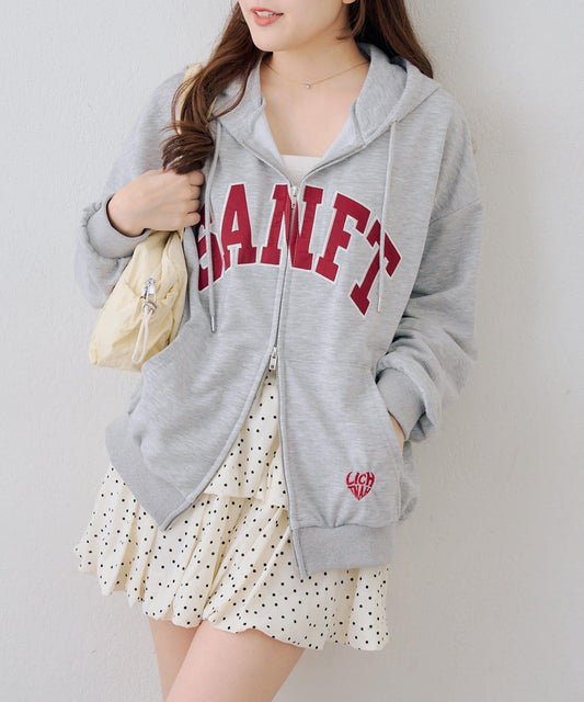 ANOTHER BRANCH 大Logo拉鍊連帽衛衣