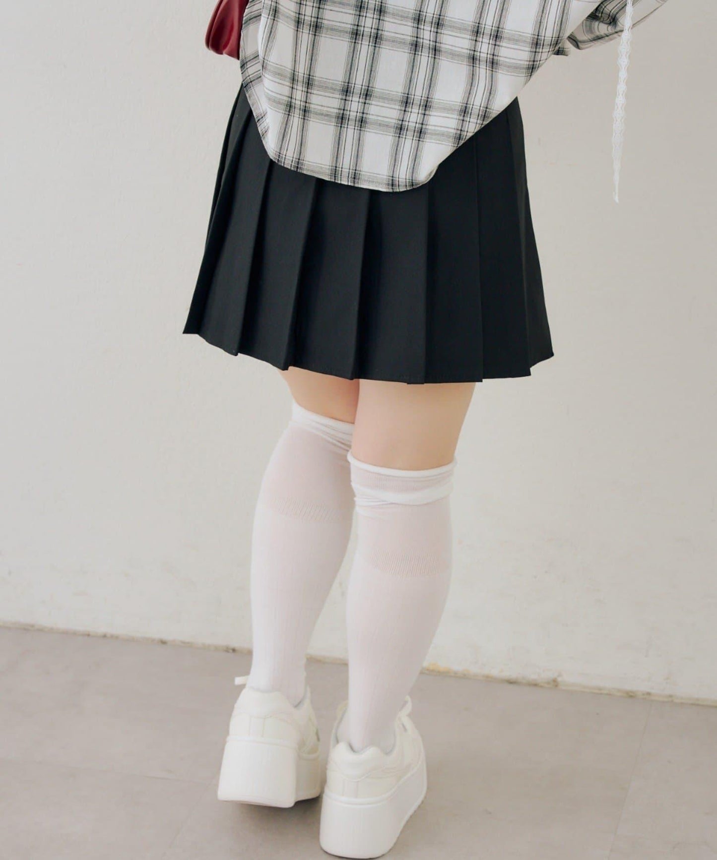 帶吊飾百褶迷你半身裙