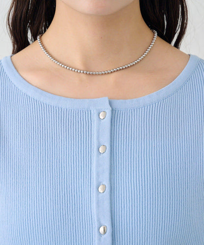 網紗拼接袖 羅紋 針織開衫