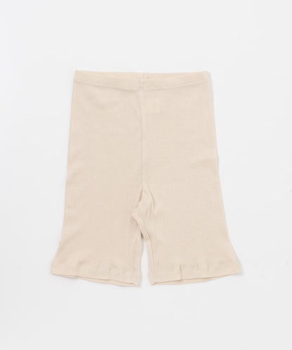 絲綢羅紋短款打底褲