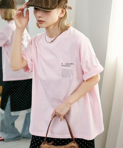 LOVE POP STUDIO CHEERFUL 字母印花T恤