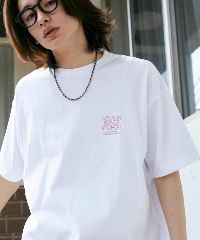 LOVE POP STUDIO NEW DAY 字母排版印花 短袖T恤