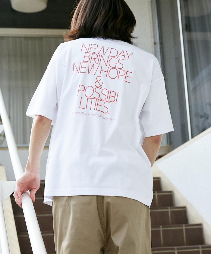 LOVE POP STUDIO NEW DAY 字母排版印花 短袖T恤