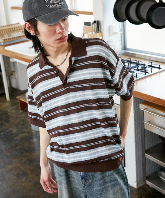 LOVE POP STUDIO 條紋針織POLO衫
