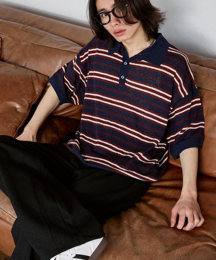 LOVE POP STUDIO 條紋針織POLO衫