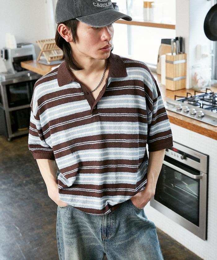 LOVE POP STUDIO 條紋針織POLO衫