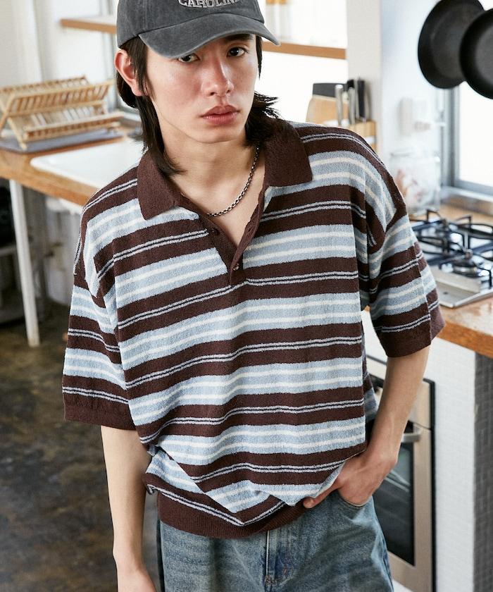 LOVE POP STUDIO 條紋針織POLO衫