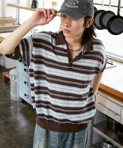 LOVE POP STUDIO 條紋針織POLO衫