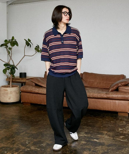 LOVE POP STUDIO 條紋針織POLO衫