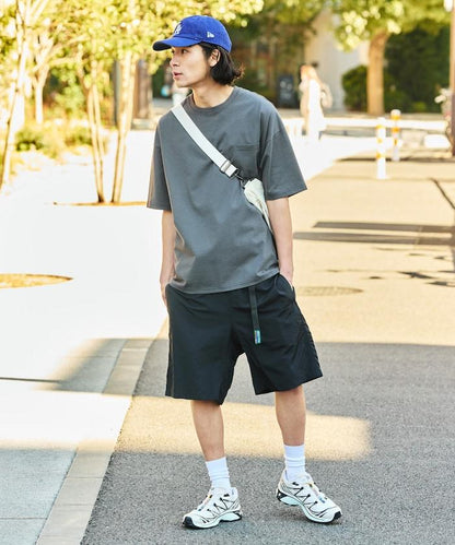 攀巖風鬆緊腰 尼龍 休閒短褲