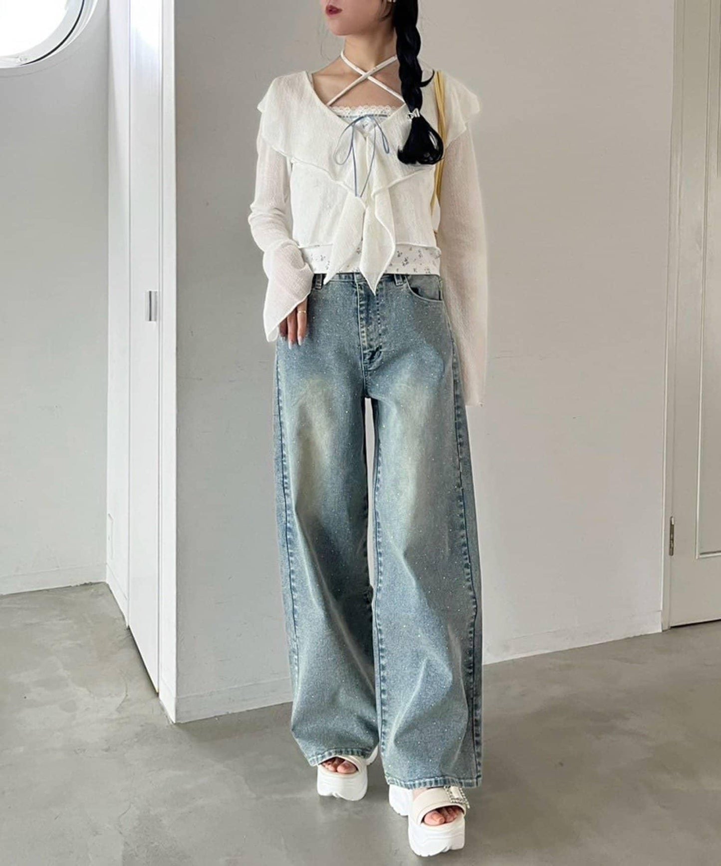 水鑽裝飾釦 運動涼鞋