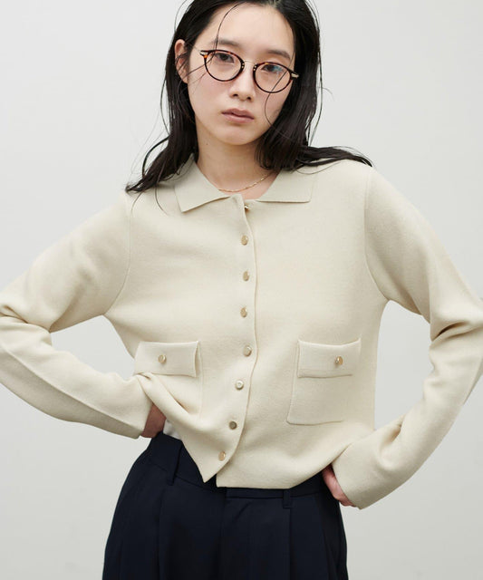 有領設計 針織面料 夾克