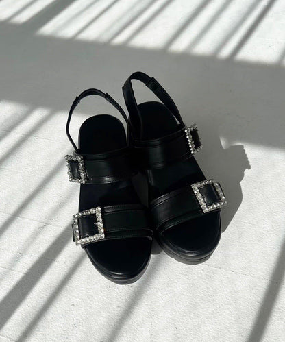 水鑽裝飾釦 運動涼鞋