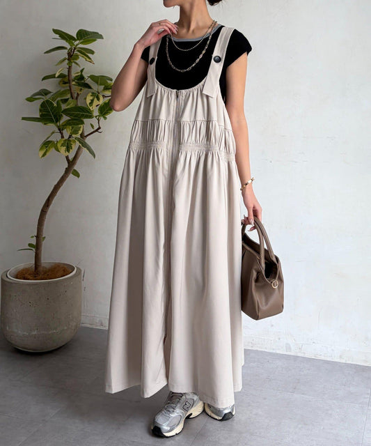 前拉鍊設計 揹帶裙