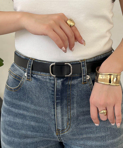 方形扣 牛皮 腰帶