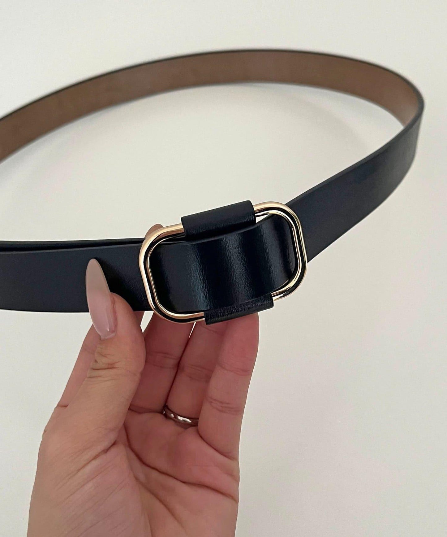 方形扣 牛皮 腰帶