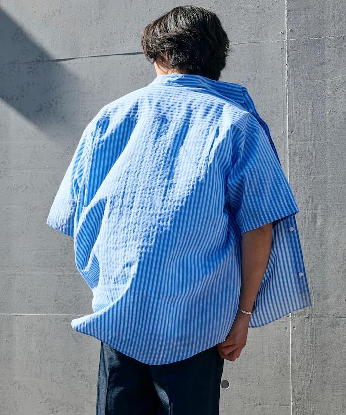 Relax Fit 寬鬆版 常規領 泡泡紗 短袖襯衫