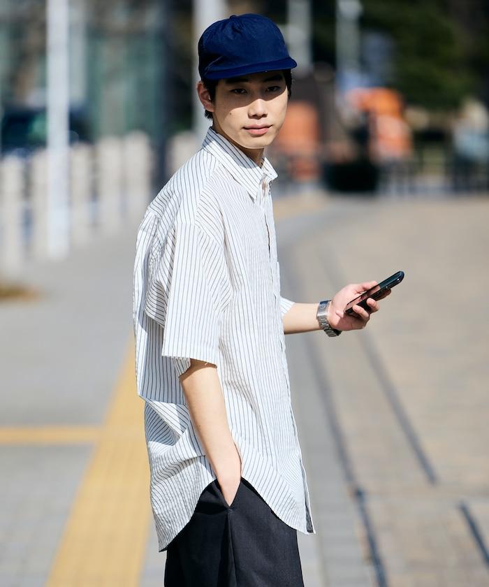 Relax Fit 寬鬆版 常規領 泡泡紗 短袖襯衫