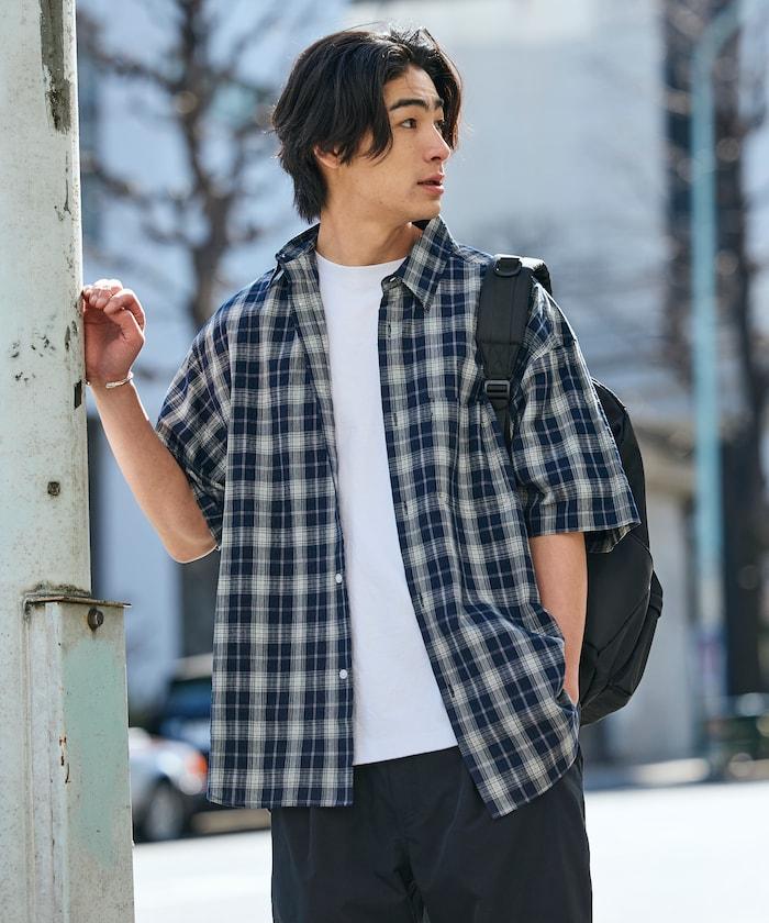 Relax Fit 寬鬆版 常規領 泡泡紗 短袖襯衫