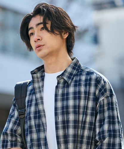 Relax Fit 寬鬆版 常規領 泡泡紗 短袖襯衫