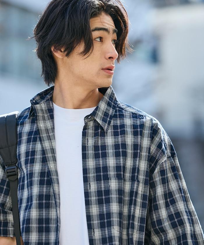 Relax Fit 寬鬆版 常規領 泡泡紗 短袖襯衫