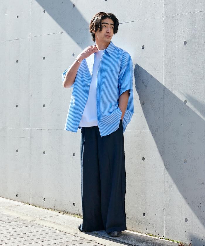 Relax Fit 寬鬆版 常規領 泡泡紗 短袖襯衫